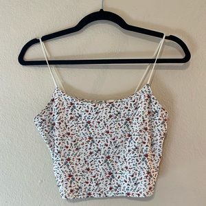 Floral cropped tank